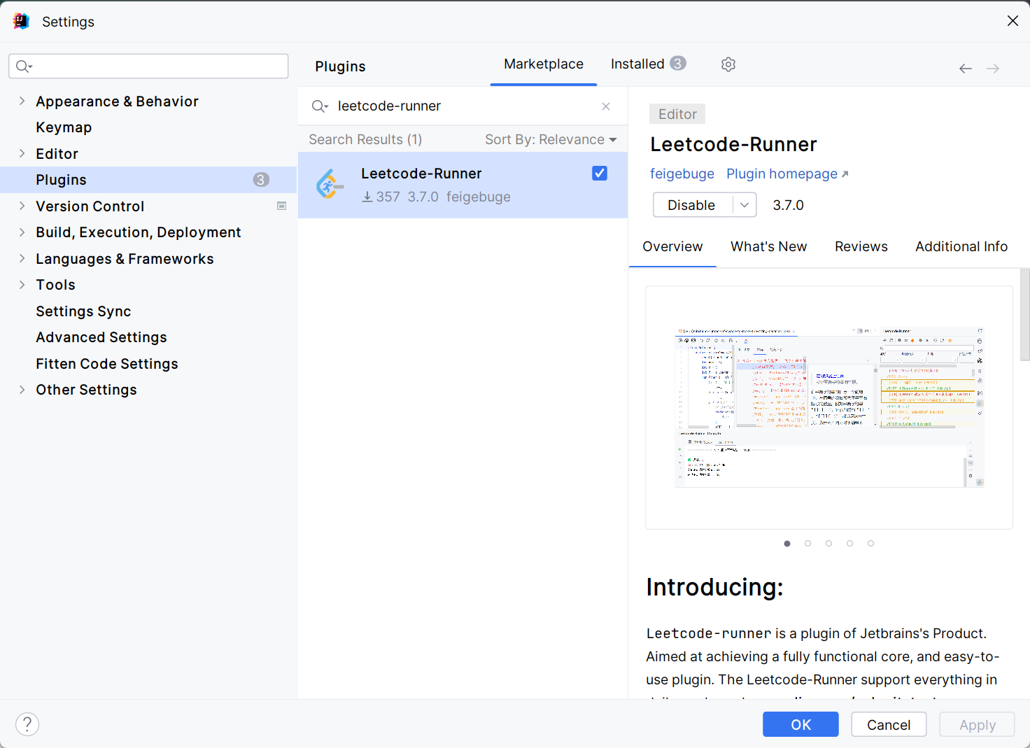 安 装 | Leetcode-runner